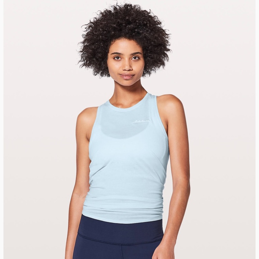WHITE Lululemon “All Tied Up Tank Expression”